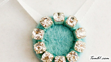 华丽水钻项链的编法和编织教程 图片8