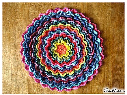 杯垫毯子的编法和编织教程