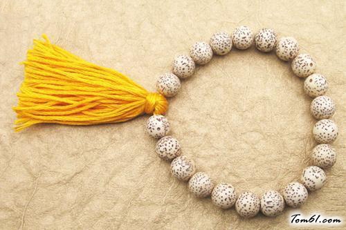 民族风佛珠手链的编法和编织教程图片4