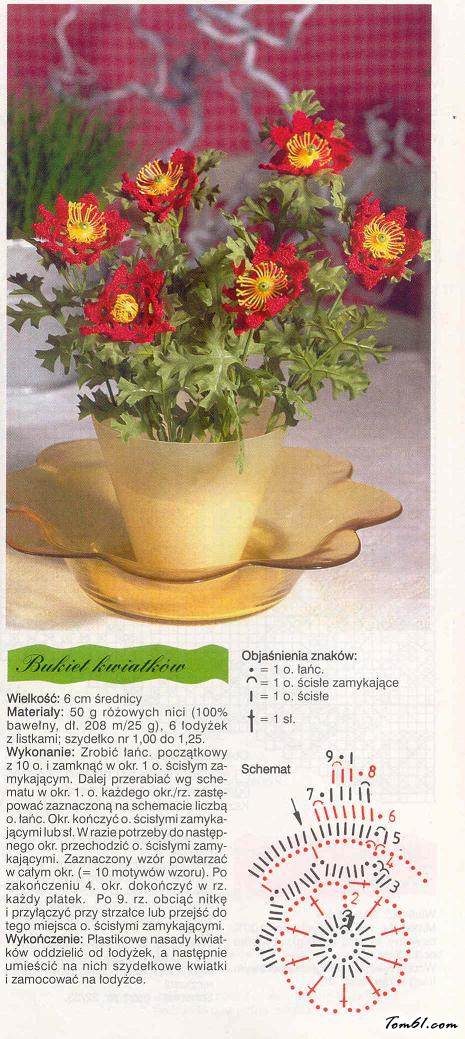 手工钩花的编法和编织教程图片1