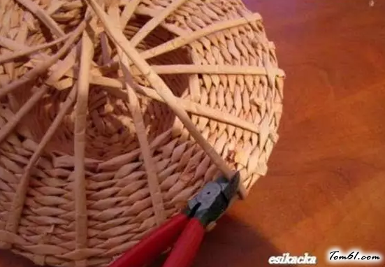 纸编草帽的编法和编织教程图片20