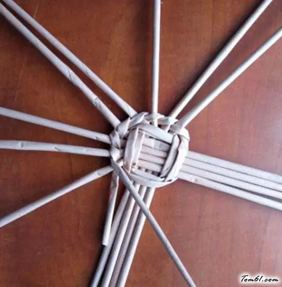 纸编草帽的编法和编织教程图片9