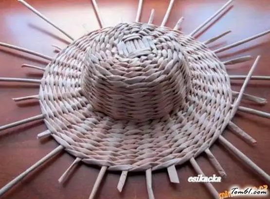 纸编草帽的编法和编织教程图片18