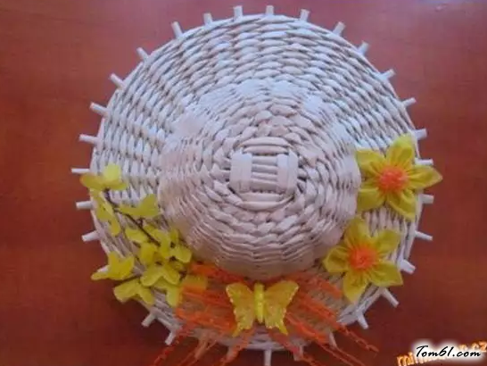 纸编草帽的编法和编织教程图片2