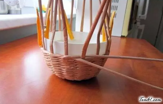 纸编草帽的编法和编织教程图片12