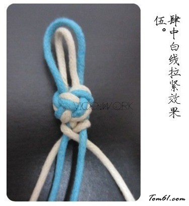 绳结手链的编法和编织教程图片5