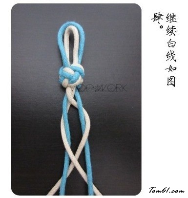 绳结手链的编法和编织教程图片4