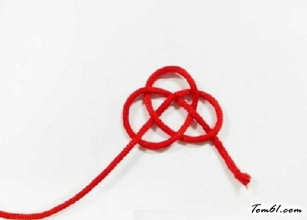 双线结玫瑰花的编法和编织教程图片1