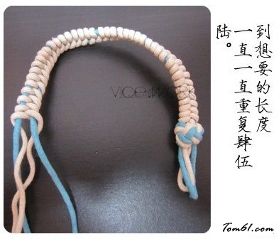 绳结手链的编法和编织教程图片6