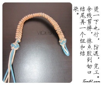 绳结手链的编法和编织教程图片7