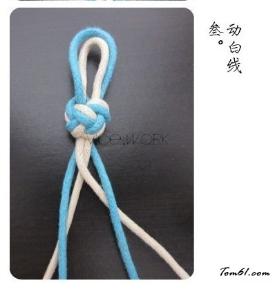 绳结手链的编法和编织教程图片3