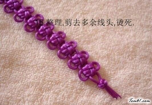 花结手链的编法和编织教程图片8