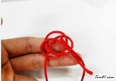 双线结玫瑰花的编法和编织教程图片2