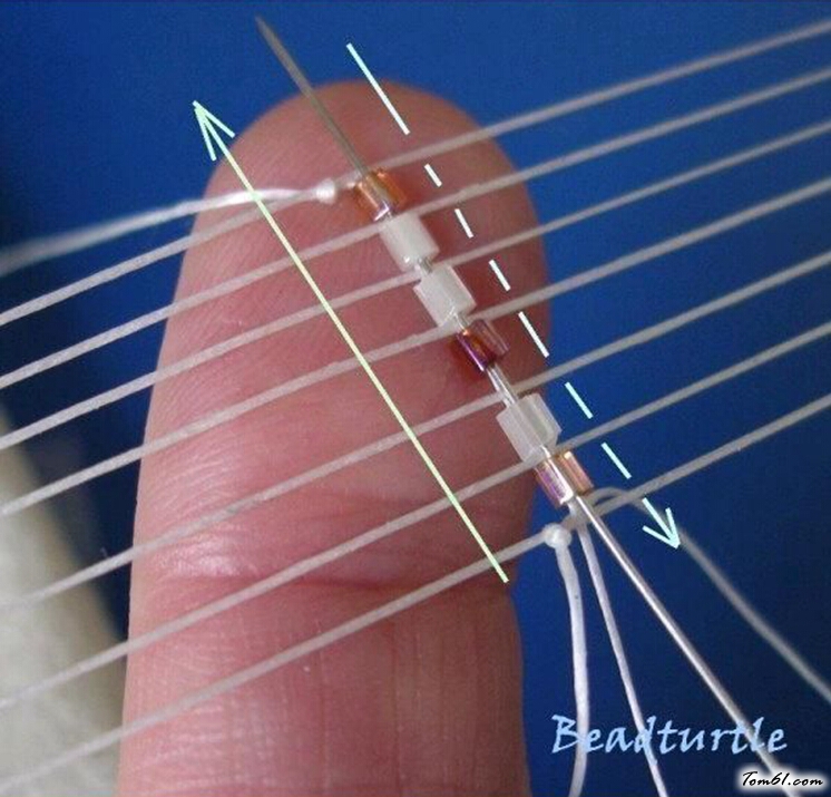 珠编腰带的编法和编织教程图片3