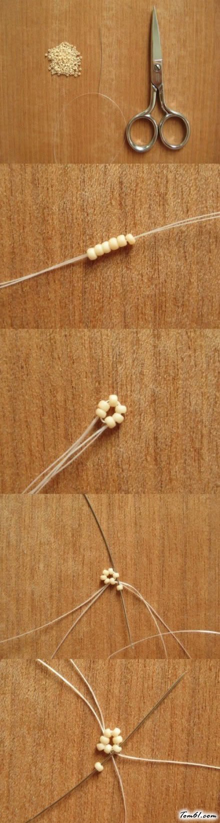 牡丹花串珠项链的编法和编织教程图片1