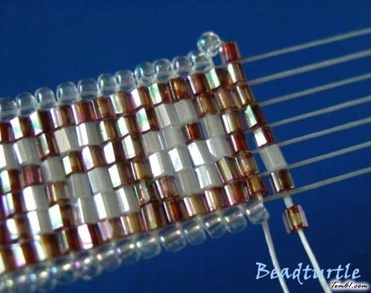 珠编腰带的编法和编织教程图片4