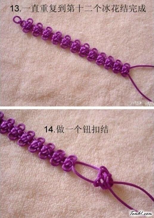 花结手链的编法和编织教程图片7