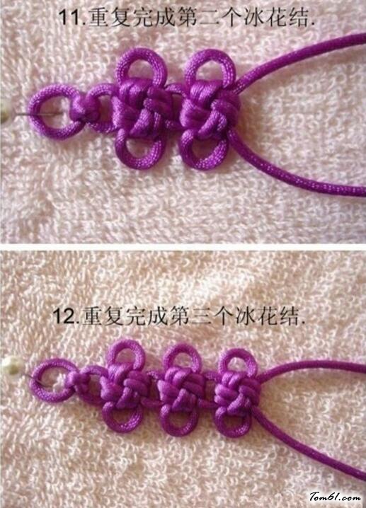 花结手链的编法和编织教程图片6