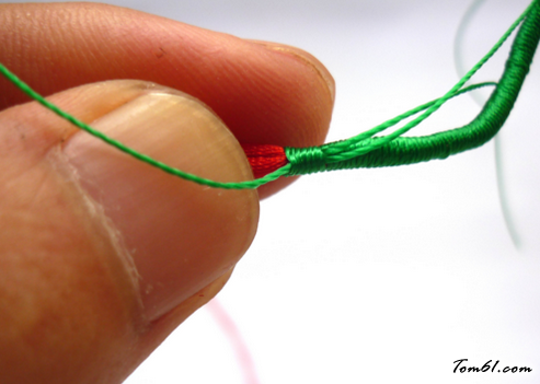 纽扣结手链的手工制作教程图解图片9