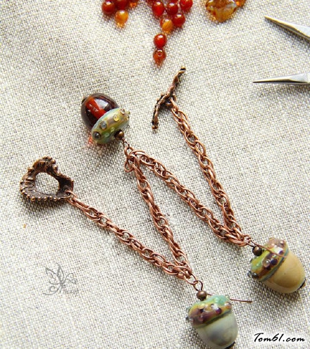 秋意满满的手链的编法和编织教程图片4