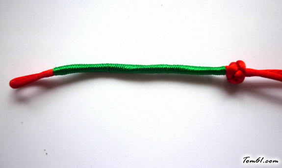 纽扣结手链的手工制作教程图解图片12