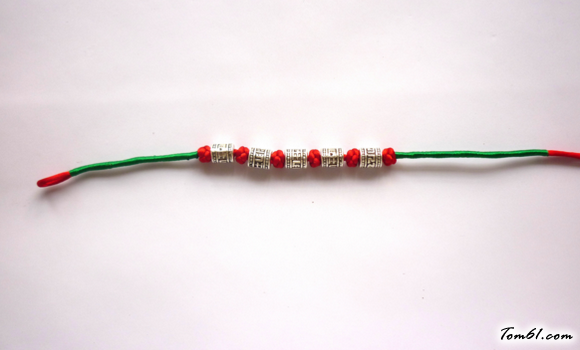 纽扣结手链的手工制作教程图解图片14