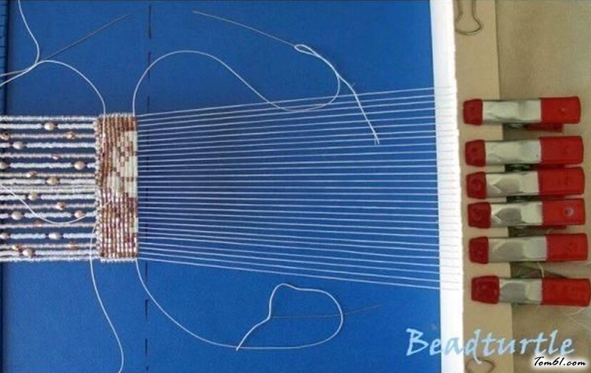 珠编腰带的编法和编织教程图片6