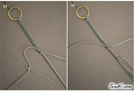 对戒手绳的编法和编织教程图片7