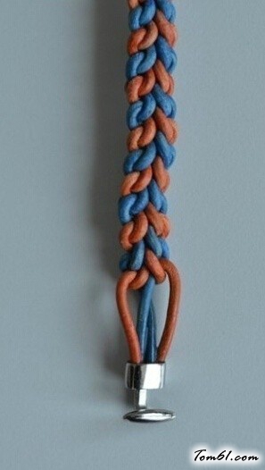 双色手绳编织的编法和编织教程图片8