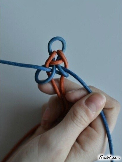 双色手绳编织的编法和编织教程图片5