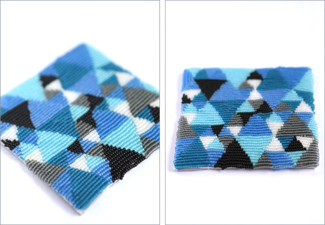 串珠杯垫的编法和编织教程