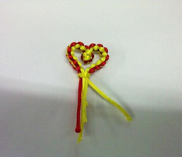 中国结心形结的编法和编织教程