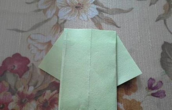 小清新服装的折纸方法,衬衫的折纸过程图片7
