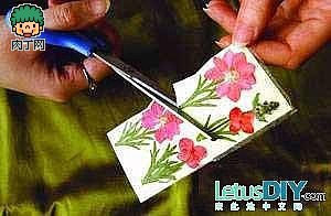 折纸大全-巧手制作押花贺卡的做法图片2