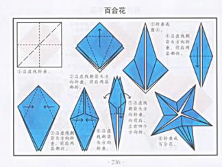 百合的折纸图解与方法教程