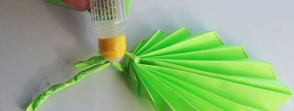 简易折纸叶子 褶皱叶子 图片5