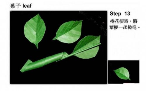 教你怎么折出逼真的树叶图片13