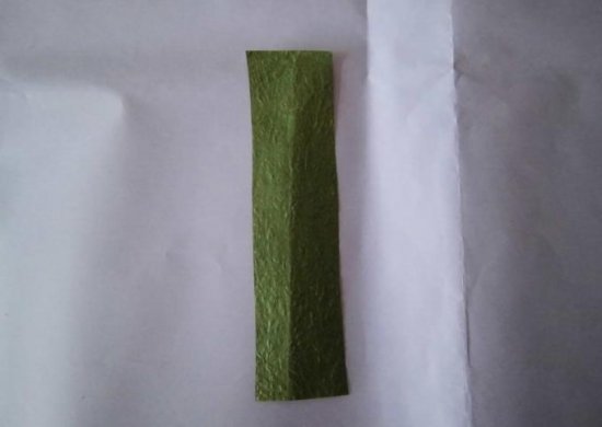 纸玫瑰叶子的折法承托红花的绿叶图片1