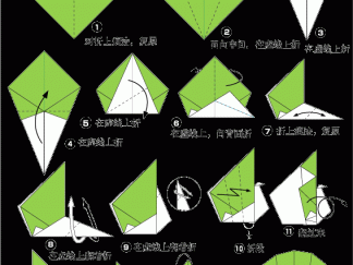 孔雀折纸图解与方法教程