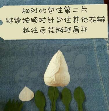 白色的玫瑰花 折纸玫瑰花步骤图解图片3
