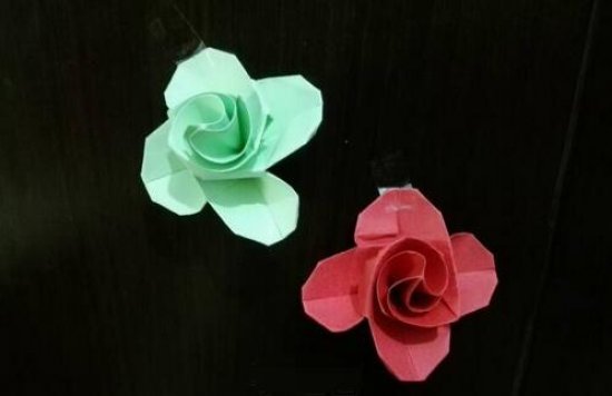美丽的川崎玫瑰折纸方法图片15