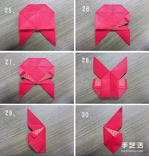  纸蝴蝶的折法步骤图解图片6