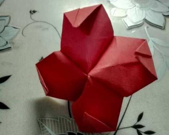 美丽的川崎玫瑰折纸方法图片12
