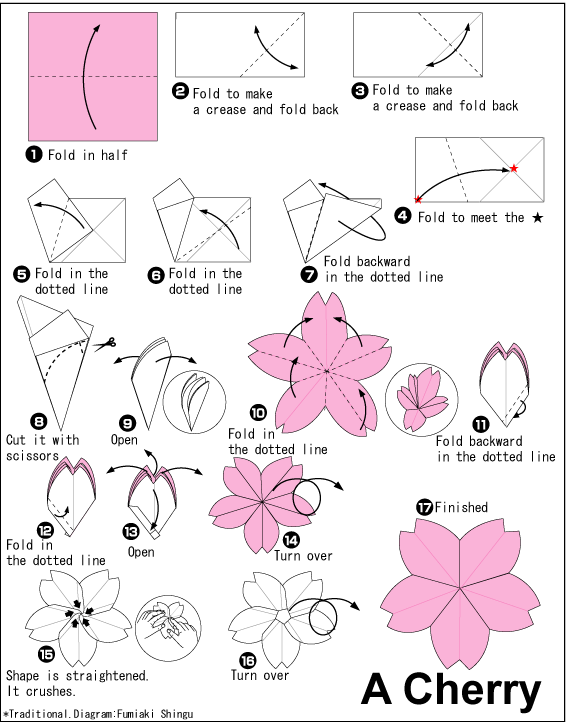 美丽的樱花折纸大全图片1