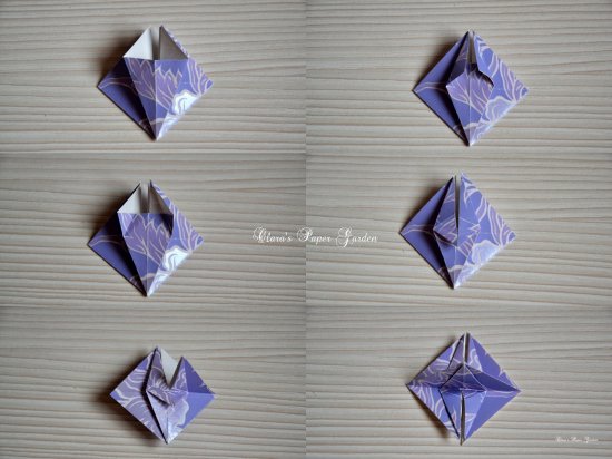 立体石花花球折纸步骤图片5