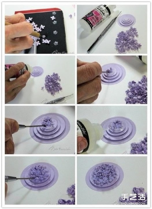 立体花朵制作图解 卡纸制作立体花朵的方法教程图片2