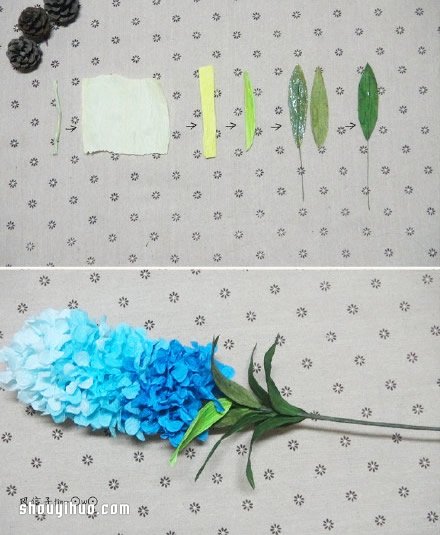 渐变色花束制作教程 纸巾制作花束的方法图解图片10