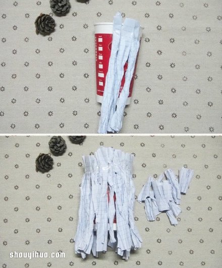 渐变色花束制作教程 纸巾制作花束的方法图解图片3