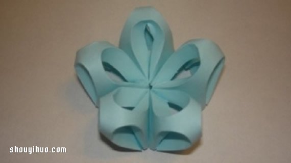 立体花球折纸步骤图解 卡纸折花球的折法教程图片10