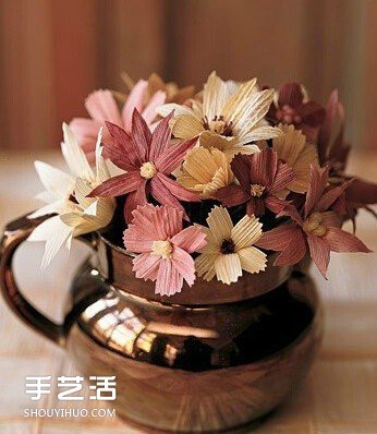 手工纸花的制作方法 与串珠结合的效果令人惊艳图片9